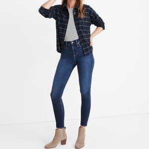 Madewell 10" High-Rise Skinny Crop Jeans Insuluxe Denim Dark Wash Womens Size 27